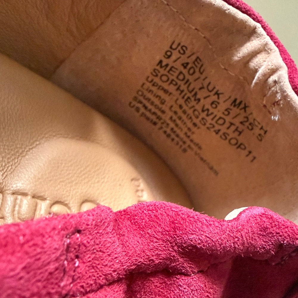GENTLE SOULS By KENNETH COLE Sophie Slip-On Suede Flat Loafers Shoes 9 Red - Picture 7 of 7